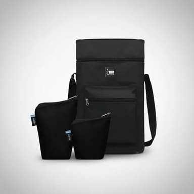 Set De Mate Bolso Matero Estuches Porta Yerba Azucar Madu Color Negro
