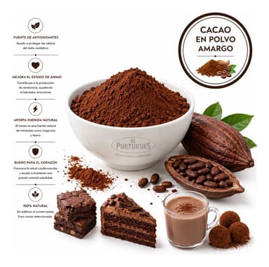 El Portugues Cacao Polvo - Amargo 500 g