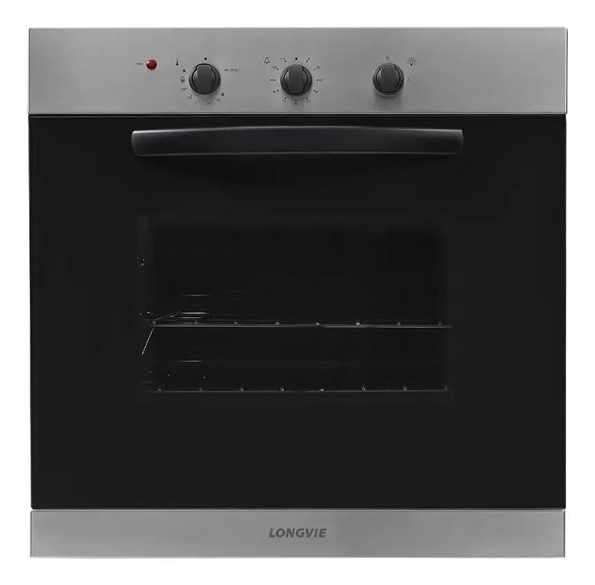 Horno A Gas Longvie H1500xf Con Grill Eléctrico De Empotrar Color Plateado