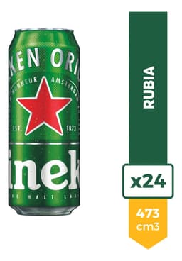 Cerveza Heineken Rubia Lata 473ml 150 Años Pack X24 La Barra
