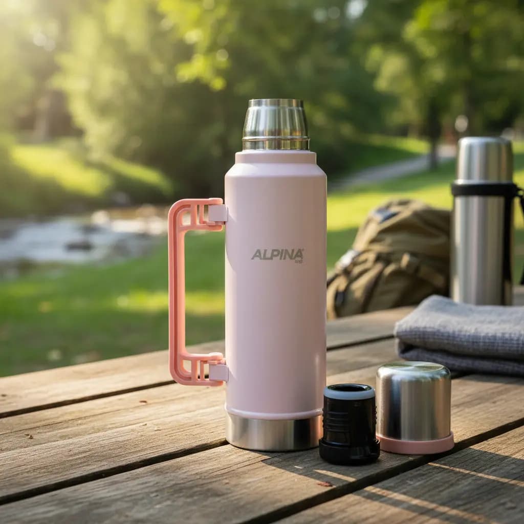 Termo Acero Inoxidable Alpina De 1.4 Litros Rosa