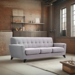 Sillon Nordico 3 Cuerpos Premium Dadaa Muebles Negro Liso
