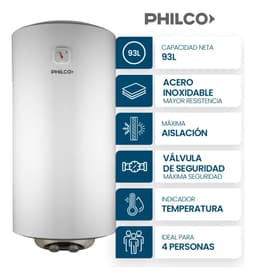 Termotanque eléctrico Philco 94PHTE100B2 blanco 93L
