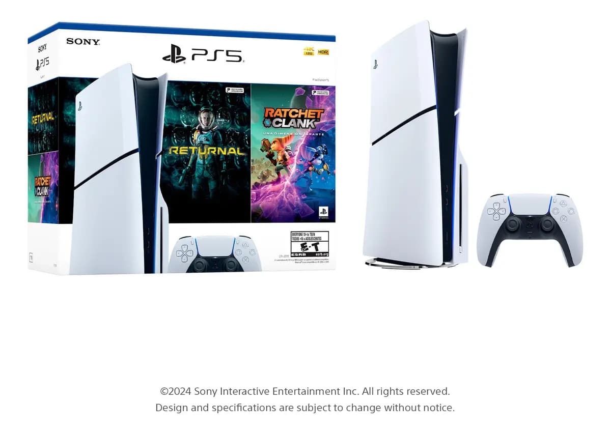 Sony Playstation 5 Slim 1tb Standard Bundle Ratchet & Clank Blanco/Negro