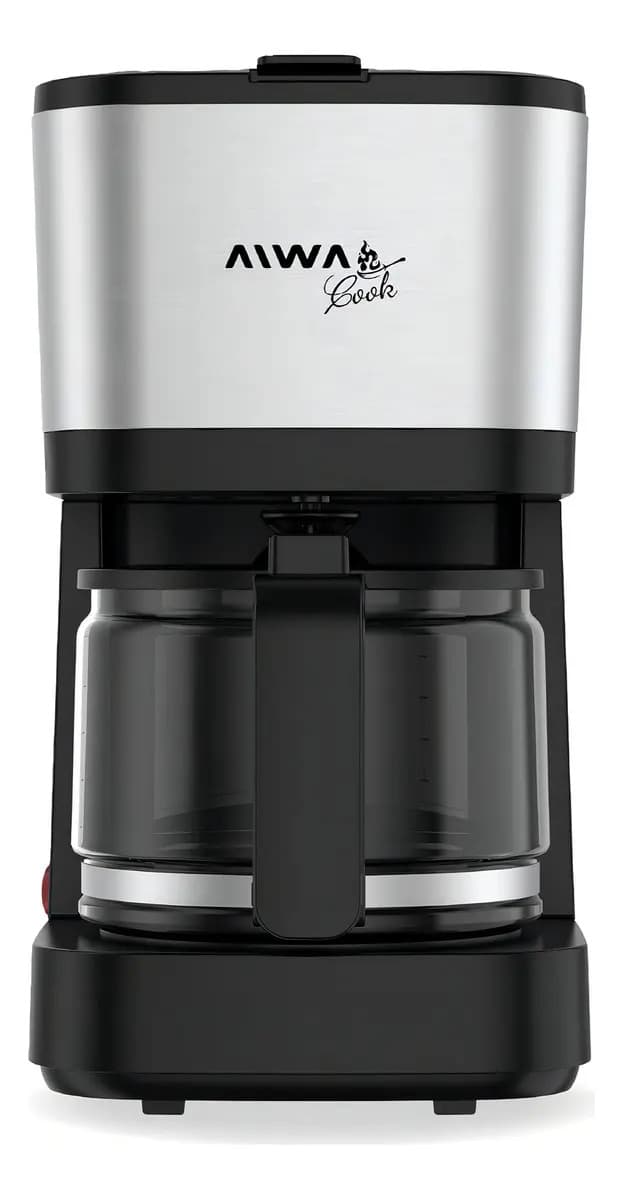 Cafetera Eléctrica De Filtro Aiwa Cook 750ml 600w Color Plateado/Negro
