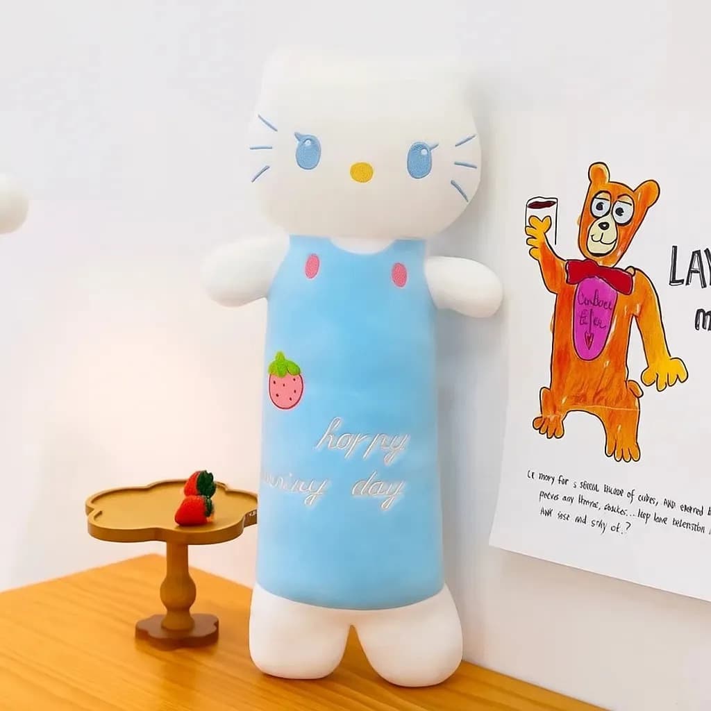 Almohada Peluche Gato Largo Kawaii Color 10