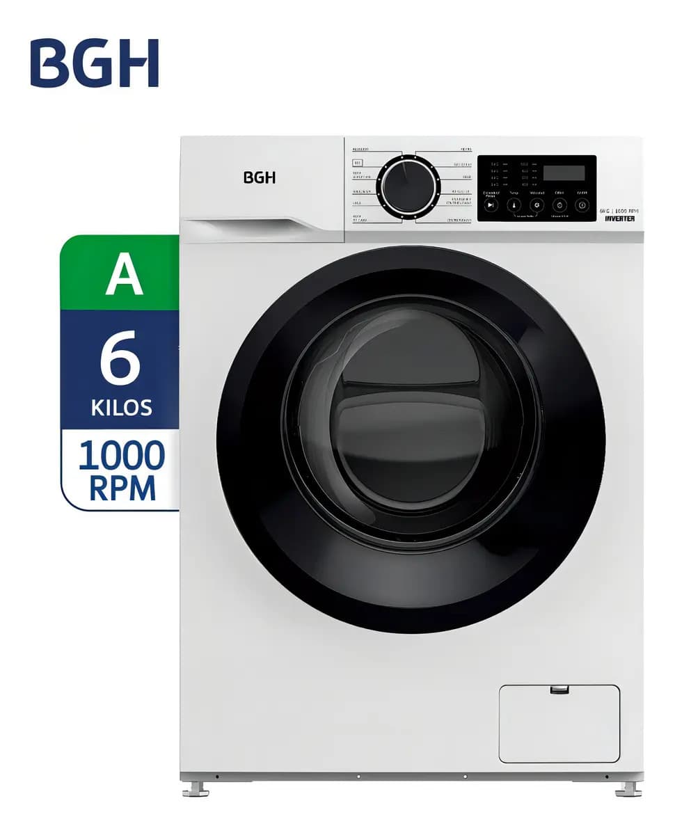 Lavarropas automático BGH inverter hasta 6kg color blanco