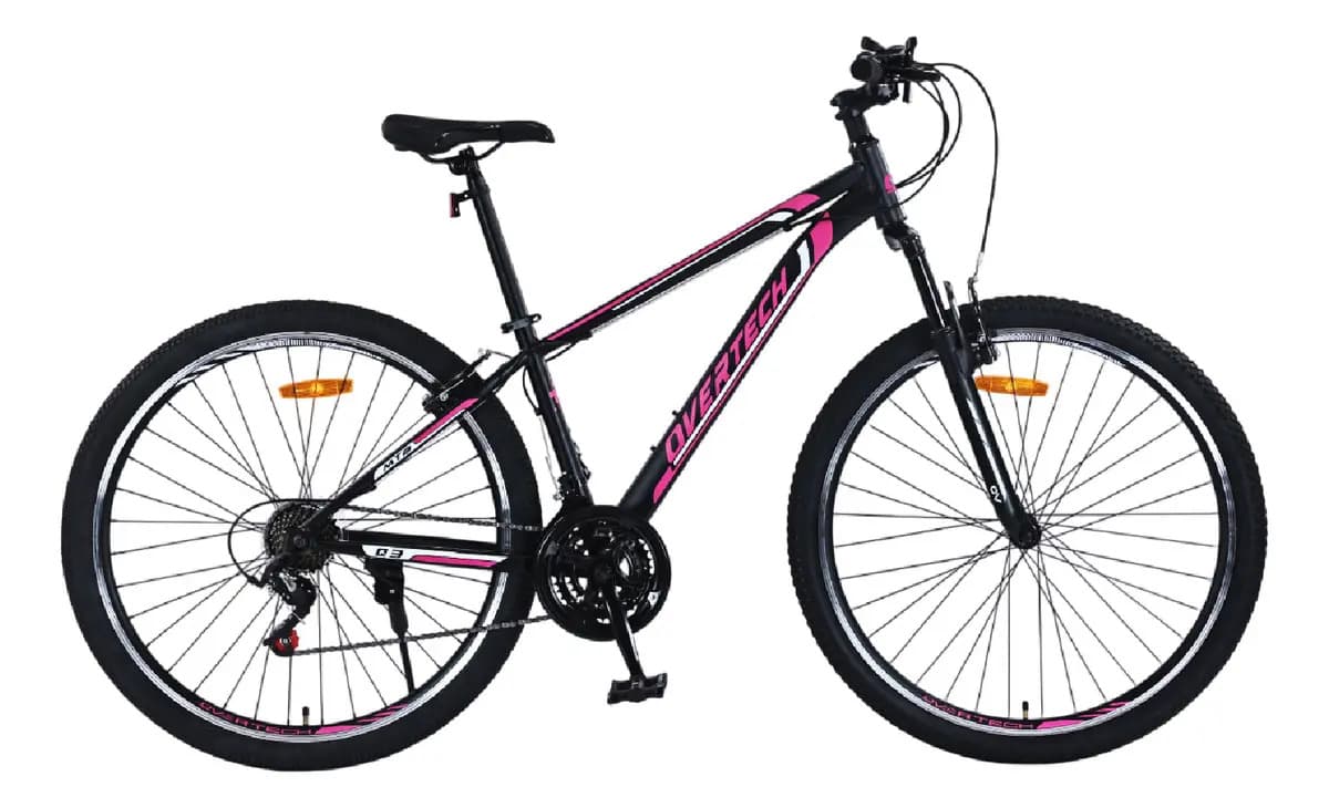Bicicleta Mtb Overtech R29 Q3 Con Suspensión Tamaño Del Cuadro S Negro/rosa/blanco