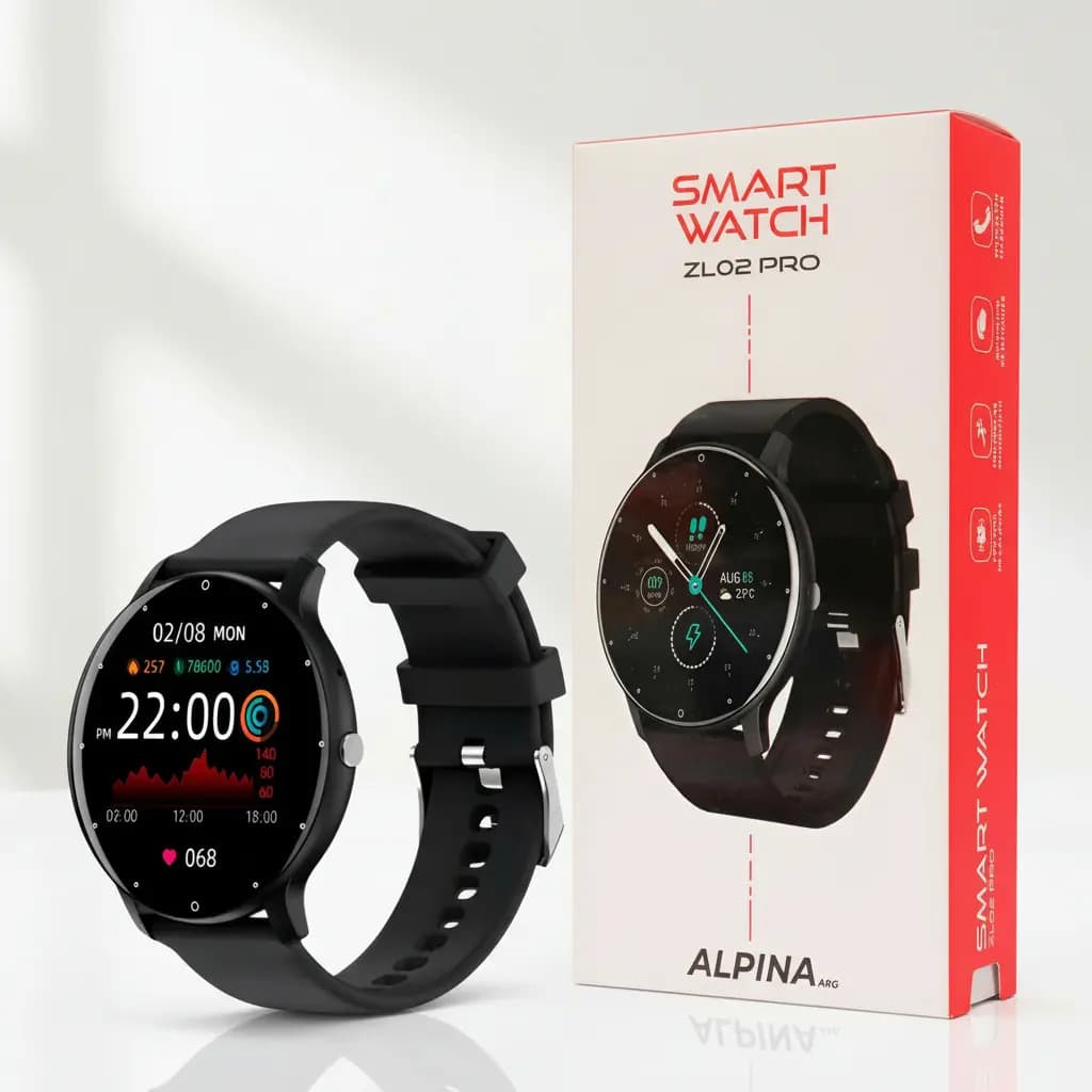 Smartwatch Al02 Reloj Inteligente Para Samsung Xiaomi Y + Caja Negro
