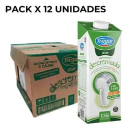 Leche Descremada Larga Vida Tregar X 12 Unidades