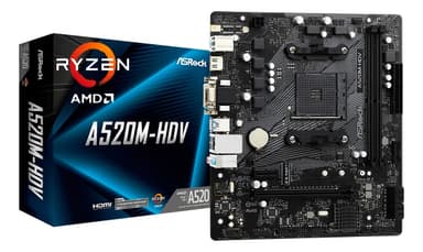 Motherboard Amd Asrock A520m Ryzen Ddr4 Hdmi Am4 Micro Atx Negro