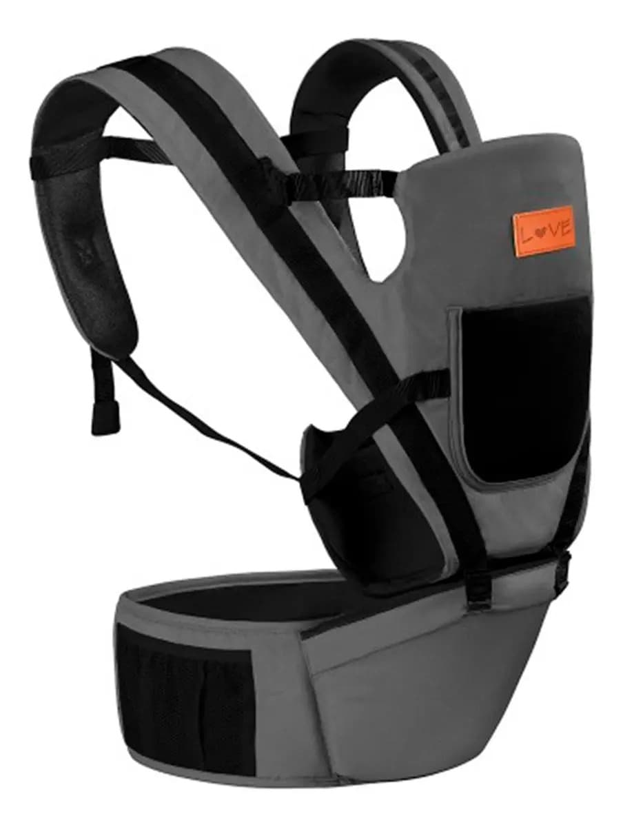 Mochila Porta Bebé Ergonómica Love 4009 Hasta 15kg Gris