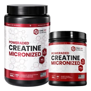 Combo Creatina Monohidrato One Fit 500g Suplemento Muscular + 200g Sabor Sin Sabor