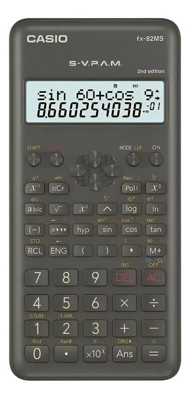 Calculadora Cientifica Casio Fx-82ms 240 Funciones Cálculos fraccionarios estadísticas factorial