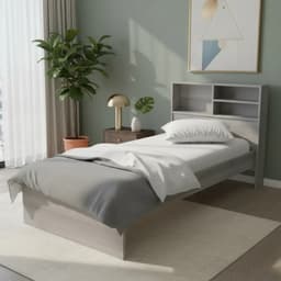 Cama De Una Plaza Con Repisa En Respaldo Melamina Reforzada Color Jacaranda