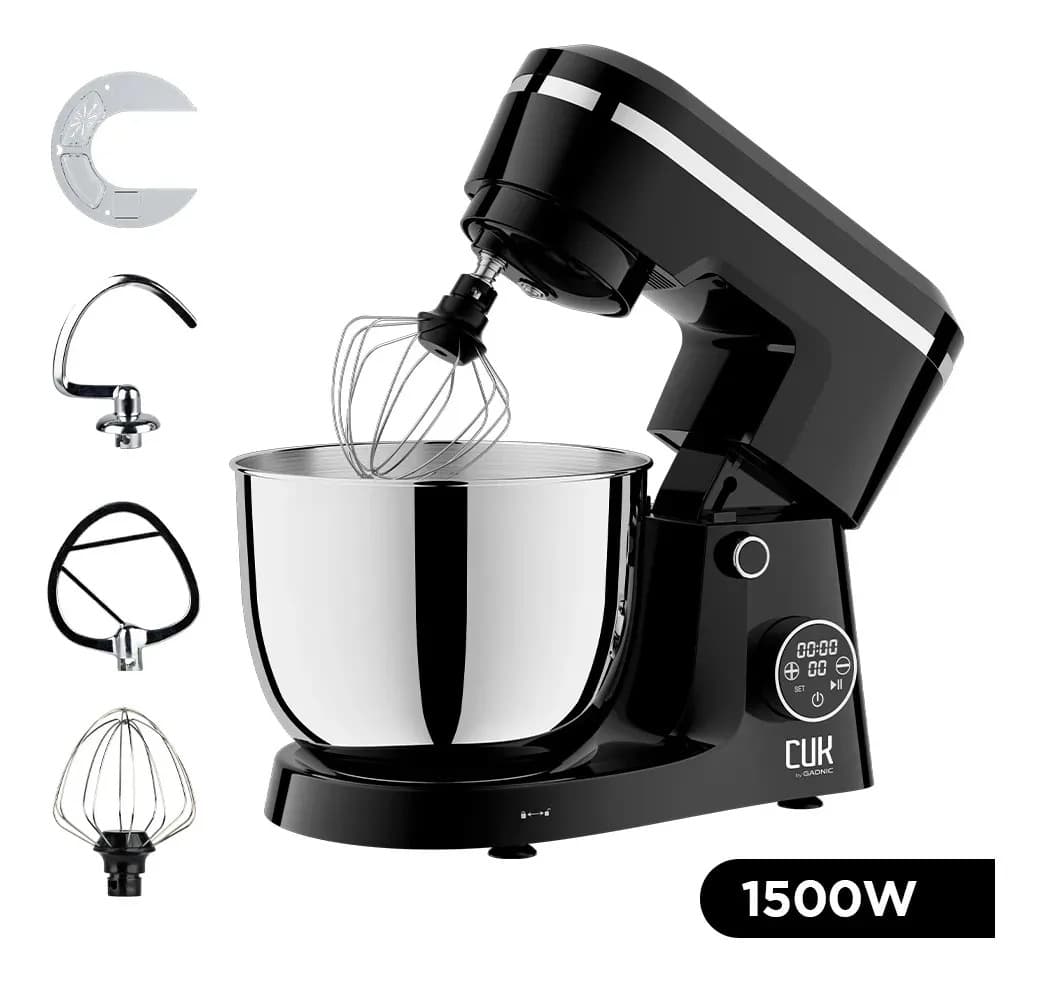 Batidora Planetaria Cuk Gadnic 1500 W Bowl 5l Acero Inoxidable 8 Velocidades 50/60 Hz Timer Led