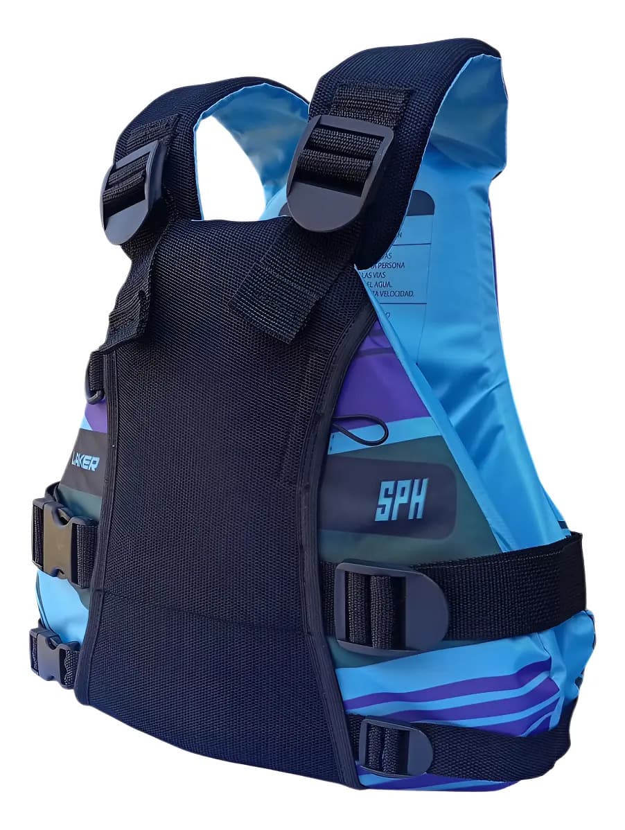 Chaleco Salvavidas (d.a.f) Kayak Sup Laker Remo Sph Splash Color Ocean Celeste Talle M-l