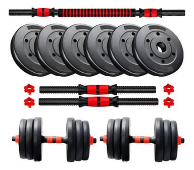 Kit de Mancuernas Ajustables BS Fit 20 kg con Discos y Barra