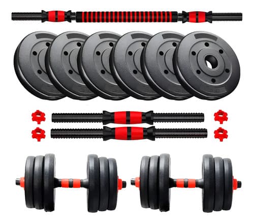 Kit de Mancuernas Ajustables BS Fit 20 kg con Discos y Barra