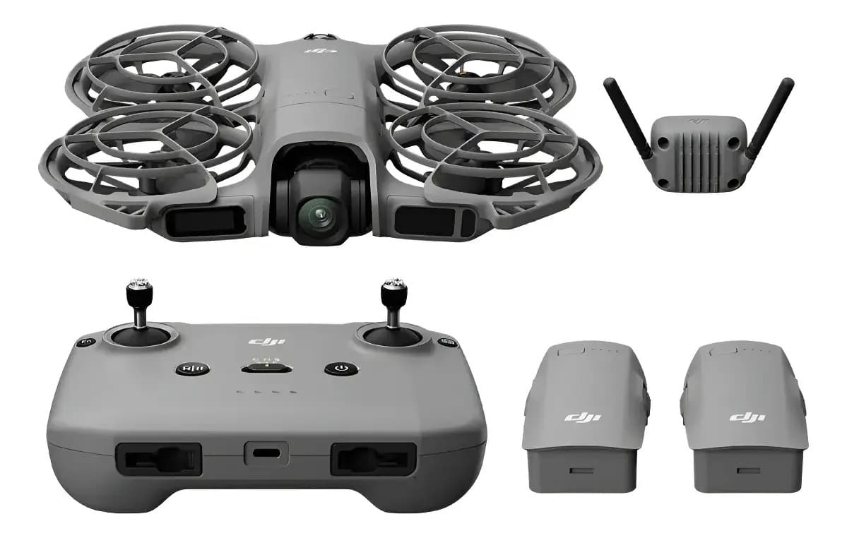 Mini dron Dji Neo 2 Fly More con control y 3 baterías grises