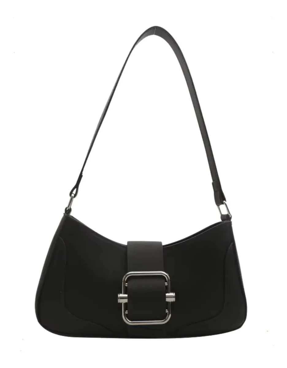 Cartera Mini Bag Baguette Mujer Elisabeth&co Eco Cuero Pu Negro Bandolera Hombro Coquette Casual Chic Liviana Compacta Minimalista Moda 2026 Diseño Argentino