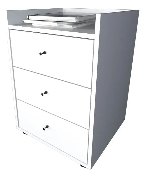 Cajonera Movil 3 Cajones Con Ruedas Home Collection Blanco