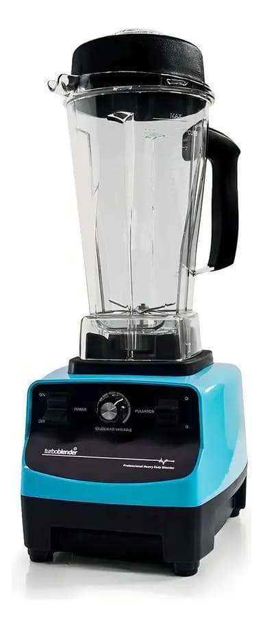 Licuadora 3 Hp Profesional Turboblender 76 Jarra 2 Lts 1500w Color Celeste