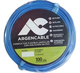 Cable Conductor Flexible Unipolar Argencable 2.5mm² Azul 100m