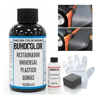 Revividor Restaurador Plasticos Descoloridos x El Sol y El Paso Del Tiempo Color Negro - Buhocolor