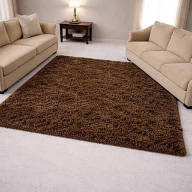 Alfombra Nórdica Living Pelo Largo 140x200 Antideslizante 1.4 M 2 M Marrón