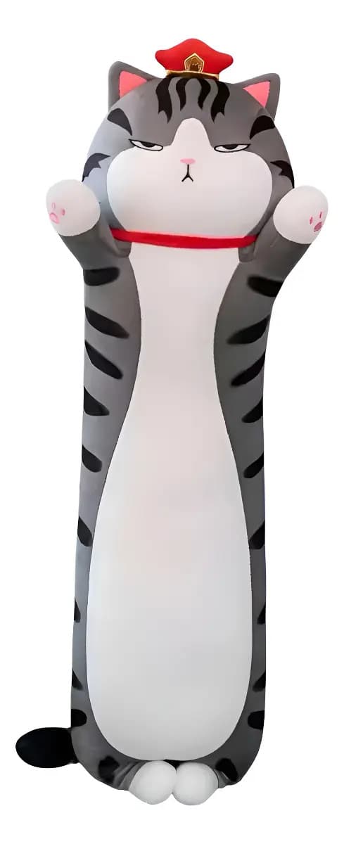 Almohada Peluche Gato Largo Kawaii 50cm Color Gato Emperador