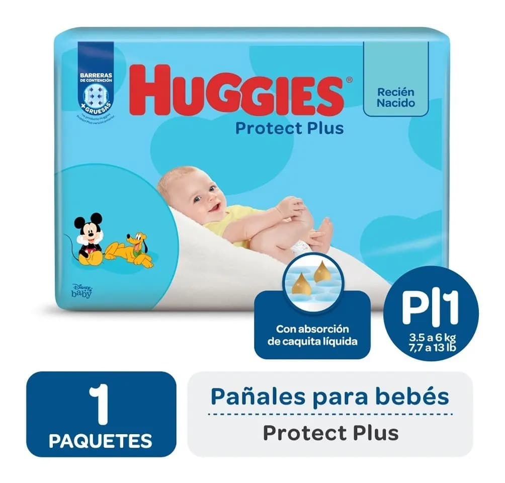 Pañales Huggies Protect Plus Ahorrapack P X 50 Un Género Sin Género Tamaño Pequeño (p)