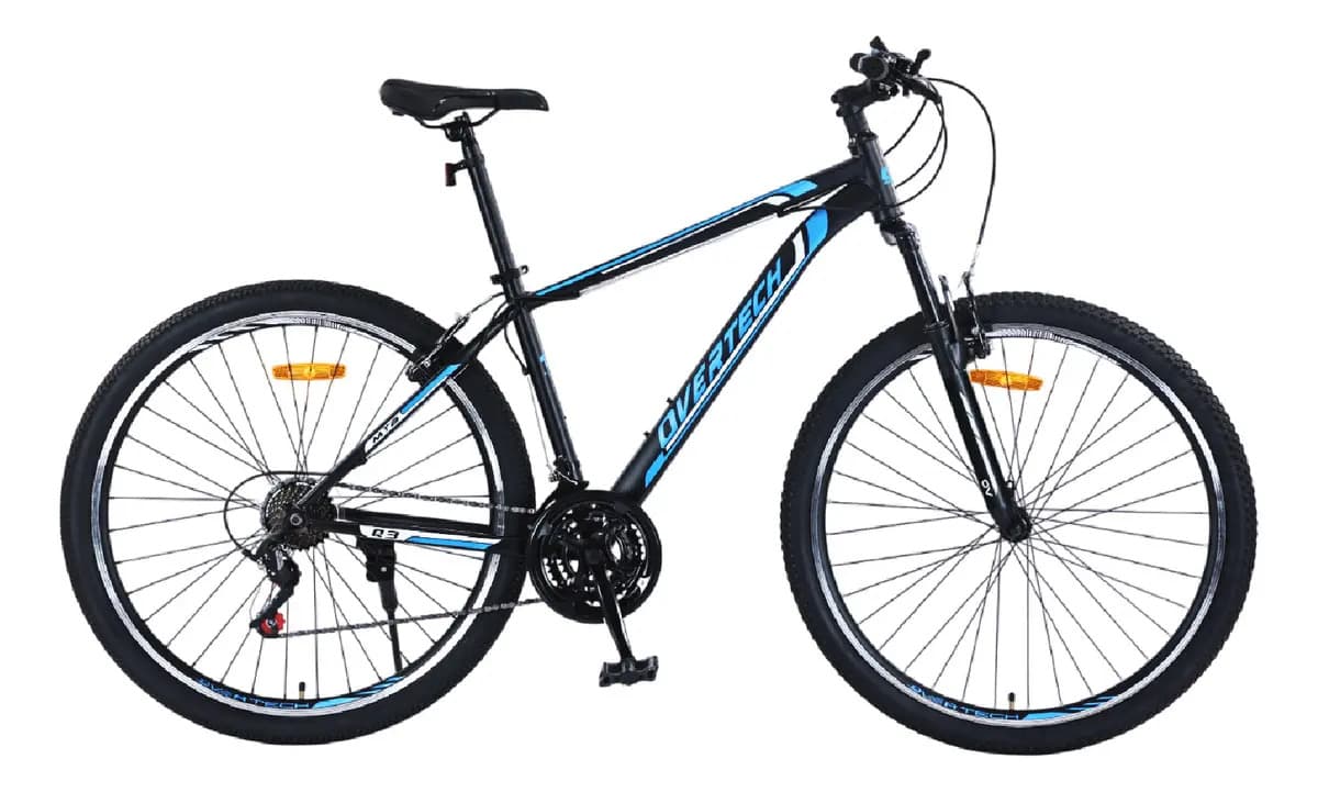 Bicicleta Mtb Overtech R29 Q3 C/suspensión 21 Velocidades 12 Color Negro/Azul/Blanco Tamaño del cuadro XL