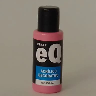 Pintura Acrílica Fucsia EQ Arte 50cc Pote para Madera, Vidrio, Cerámica