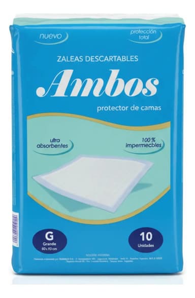 Zaleas Descartables Ambos Protector De Cama X 10 Unidades
