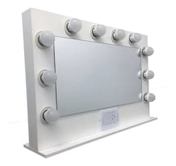Espejo Hollywood Rectangular Blanco 70x45cm 10 Luces LED Maquillaje