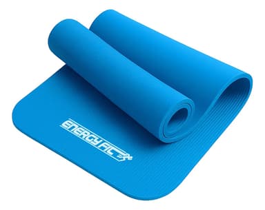 Mat Yoga 10 Mm Colchoneta Pilates Caucho Nbr 180x62 + Bolso Azul
