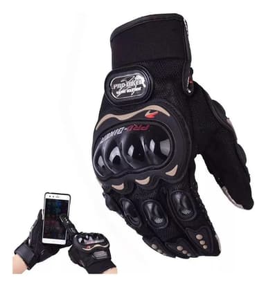 Guantes Pro Biker Protecciones Nudillos Atv Cross Talle M Color Negro