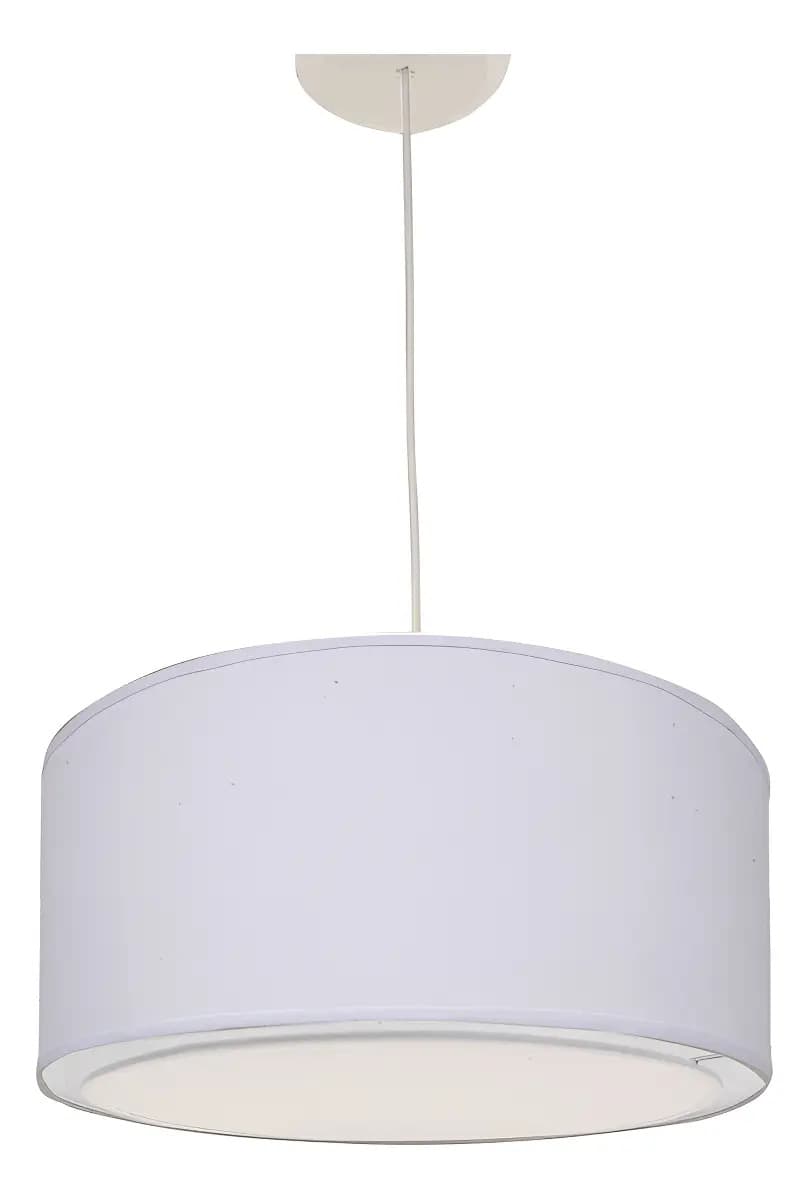 Lámpara Colgante Liguen Iluminación Techo E27 1 Luz Tela Blanca 35x20cm