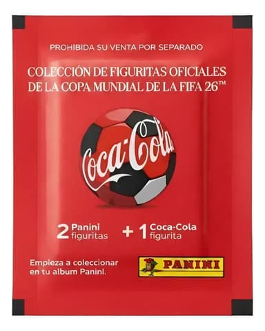 20 Sobres De Figuritas Coca Cola Panini Mundial 2026