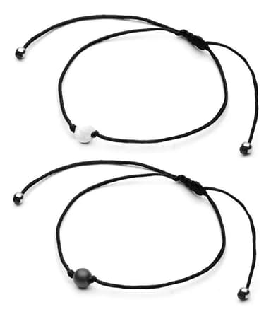 Pulsera Hombre Mujer Pulsera De La Distancia Yin Yang Pulseras Parejas Pulseras Amistad Pulsera Roja Suerte Hilo Rojo Color Hilo Negro
