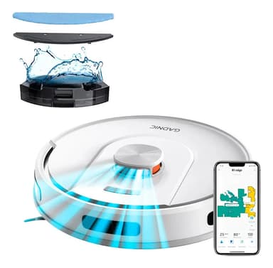 Aspiradora Robot Gadnic V51 5000Pa LDS Láser Mapeo 3D Trapeado 200 Min Autonomía