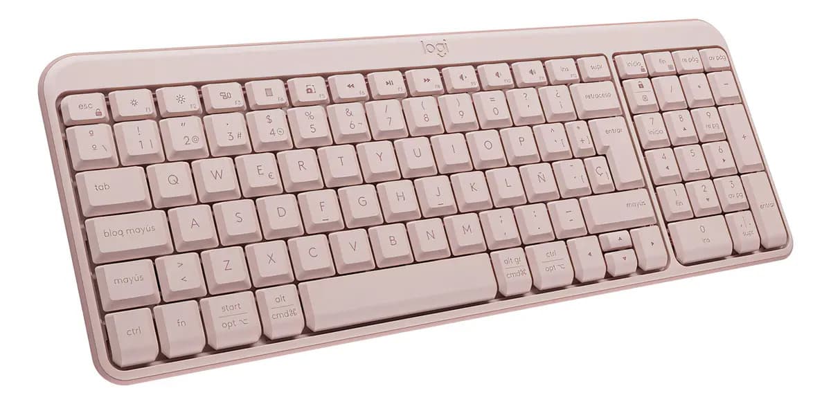 Teclado Inalámbrico Bluetooth Logitech K250 Rosado