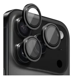 Protector Vidrio Templado Lente De Cámara Individuales 3 Lentes Para iPhone 17 Pro 17 Pro Max Facil Instalacion Metalico Alta Definicion - Negro
