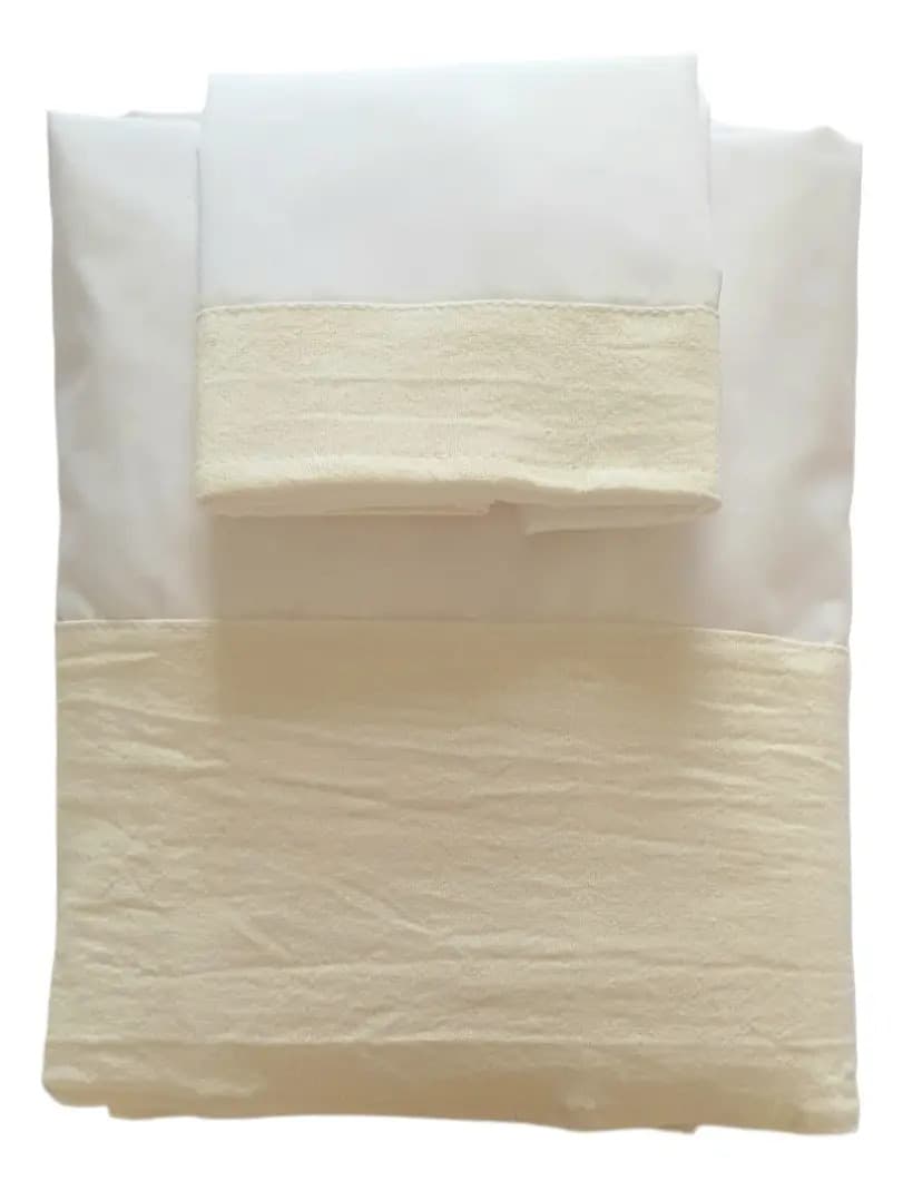 Sabanas Bebé Practicuna / Para Colchones Hasta 70 X 100cm Diseño De La Tela Liso - Cremita