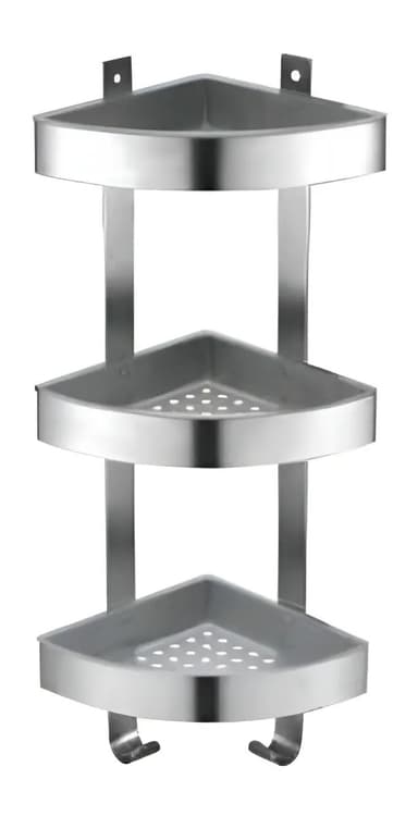 Organizador Esquinero Estante Baño 3 Estantes Inoxidable