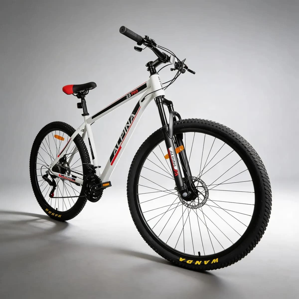 Bicicleta Alpina 2.0 Pro Acero Mtb R29 21v Shimano C/susp Color Blanco Rojo 2.0 Std2 Tamaño Del Cuadro L