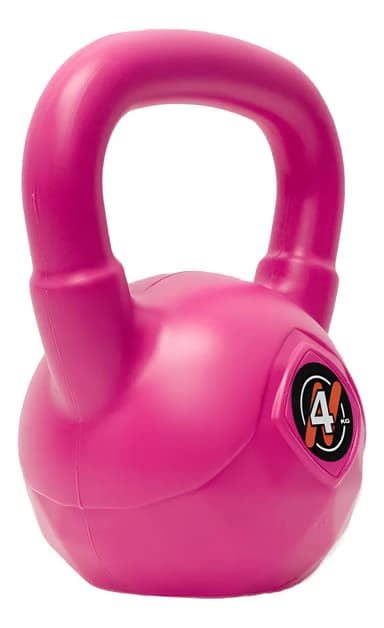 Pesa Rusa O Kettlebell 4 Kg Pvc Funcional Gym Gimnasio Color Rosa