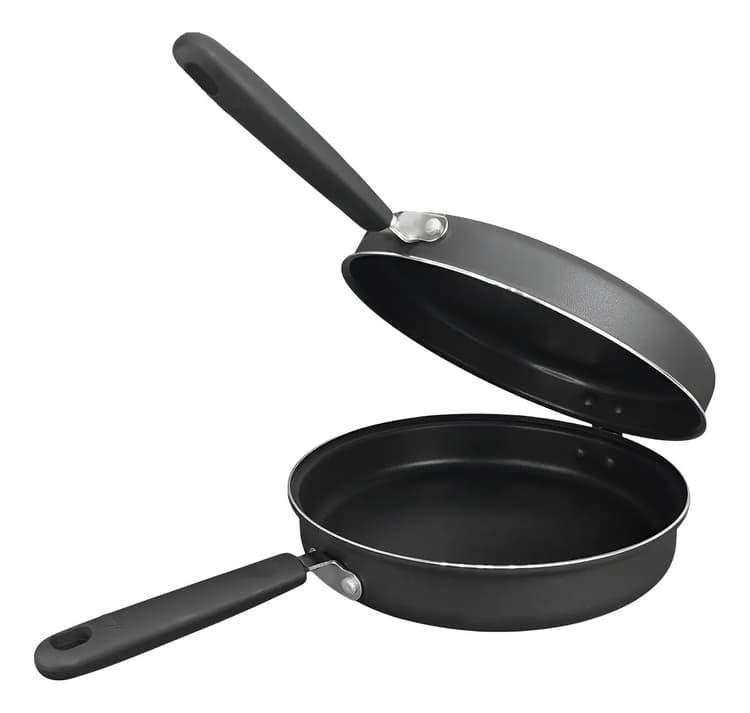 Sarten Doble 24 Cm Antiadherente Hudson CP-24 Tortilla Papa Color Negro