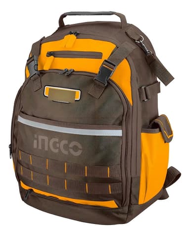 Mochila Para Herramientas Ingco Reforzada Hbp01028 Color Marrón
